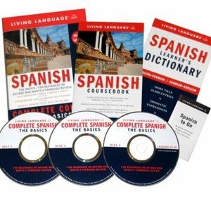 Living Language Spanish Series w CD's 2 books EUC